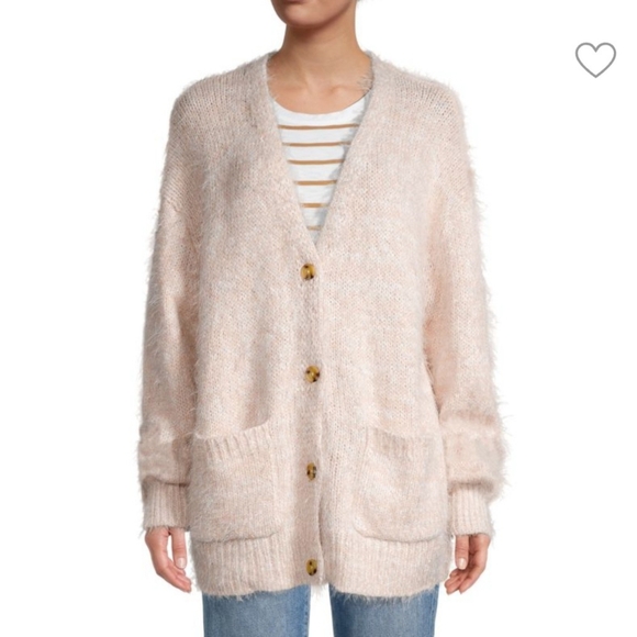Free People Nevermind Cardigan Creme Brulee Color Size M - Picture 5 of 5